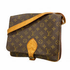 Louis Vuitton Shoulder Bag Monogram Cartouchiere GM Brown