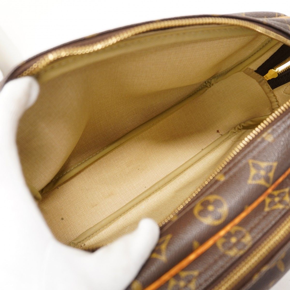 Louis Vuitton Shoulder Bag Monogram Reporter PM Brown — view 4