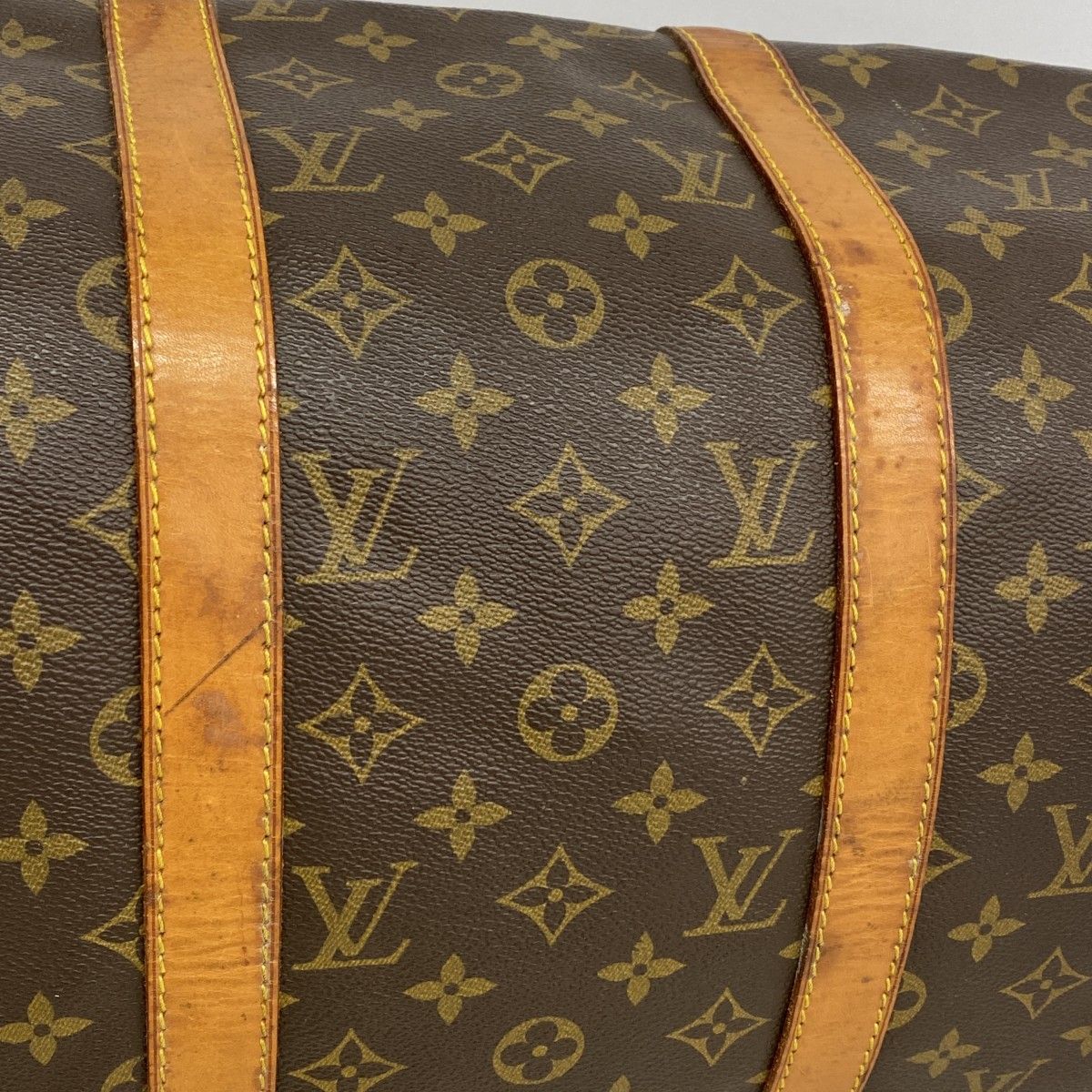 Louis Vuitton Boston Bag Monogram Keepall 50 Brown — view 6