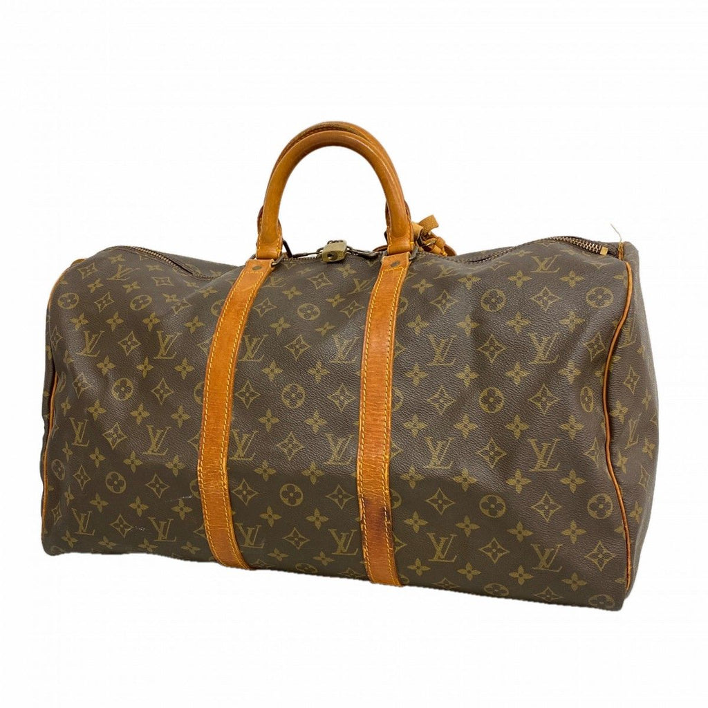 Louis Vuitton Boston Bag Monogram Keepall 50 Brown