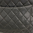 Chanel Shoulder Bag Deca Quilted Lambskin Black Gold — view 7