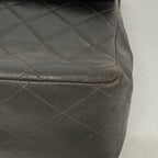 Chanel Shoulder Bag Deca Quilted Lambskin Black Gold — view 8