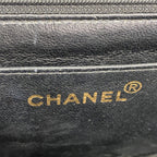 Chanel Shoulder Bag Deca Quilted Lambskin Black Gold — view 5