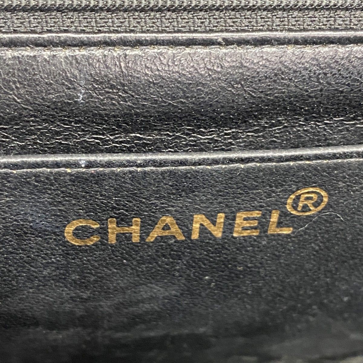 Chanel Shoulder Bag Deca Quilted Lambskin Black Gold — view 5