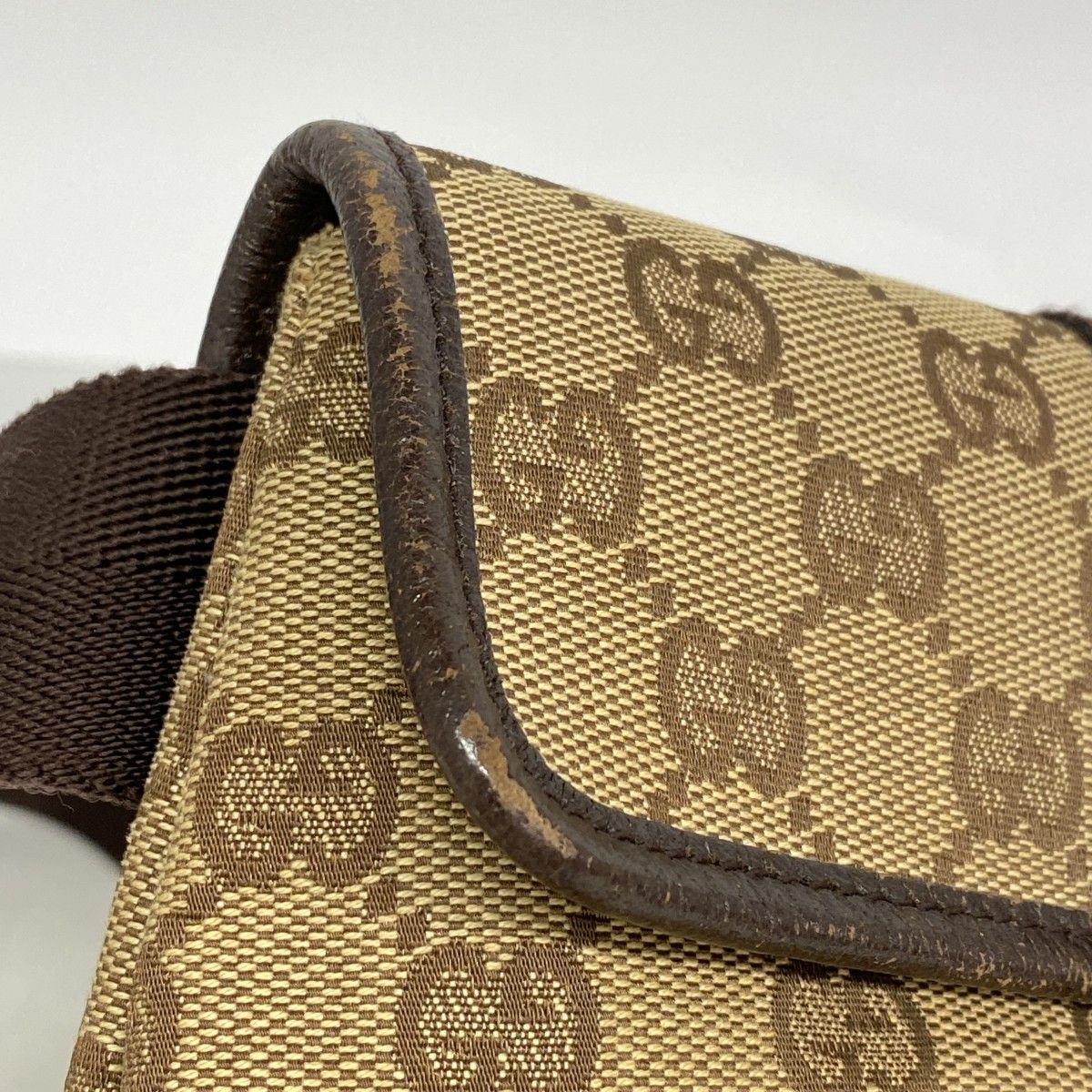 Gucci Waist Bag GG Canvas Beige Brown Silver — view 6