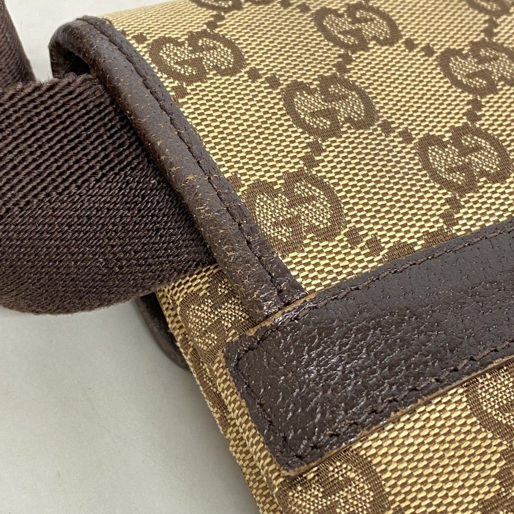 Gucci Waist Bag GG Canvas Beige Brown Silver — view 8