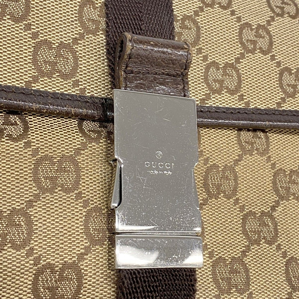 Gucci Waist Bag GG Canvas Beige Brown Silver — view 9