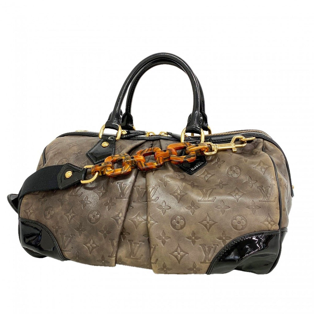 Louis Vuitton Handbag Monogram Steven Black Brown