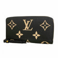 Louis Vuitton Wallet Monogram Empreinte Bicolor Zippy Black Beige