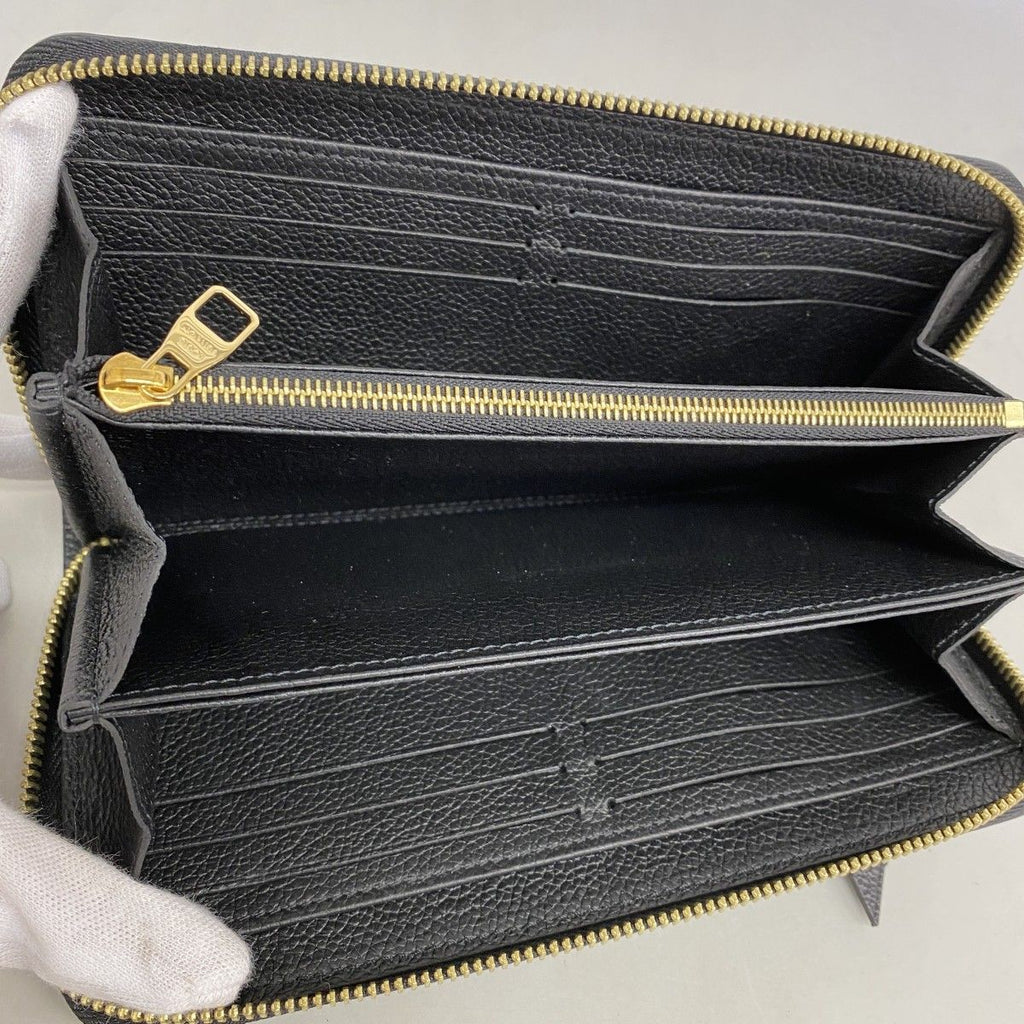 Louis Vuitton Wallet Monogram Empreinte Bicolor Zippy Black Beige — view 3