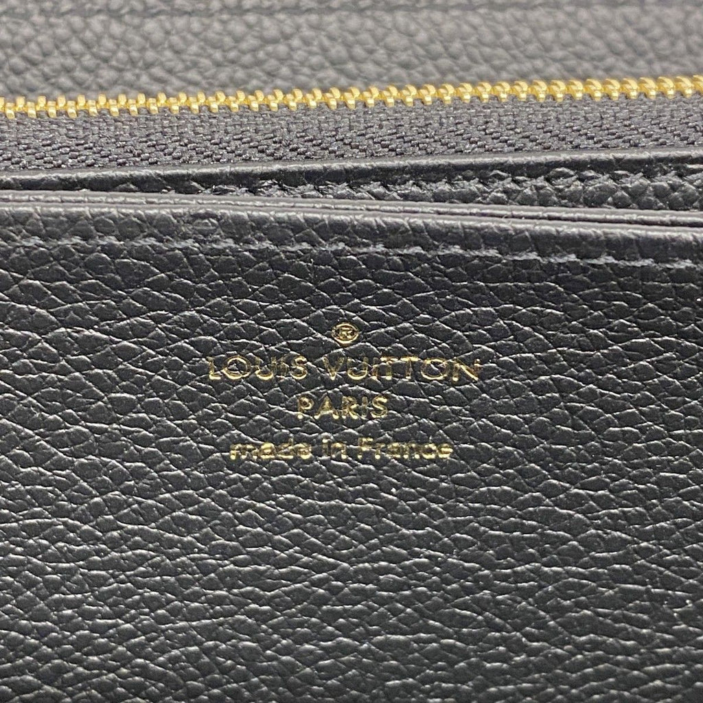 Louis Vuitton Wallet Monogram Empreinte Bicolor Zippy Black Beige — view 4