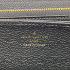 Louis Vuitton Wallet Monogram Empreinte Bicolor Zippy Black Beige — view 4