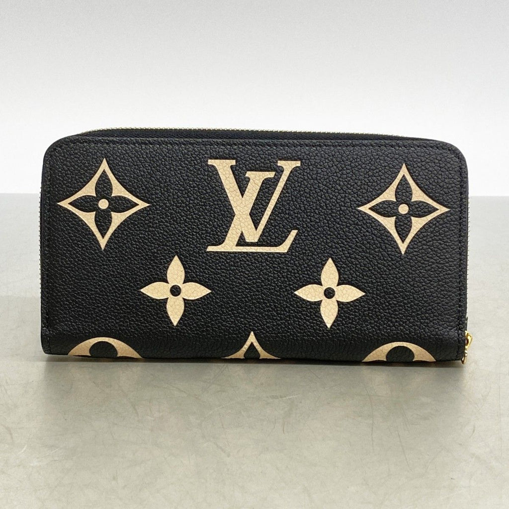 Louis Vuitton Wallet Monogram Empreinte Bicolor Zippy Black Beige — view 5