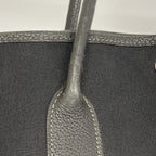 Hermes Tote Garden Party PM Toile Officier Black Silver — view 9