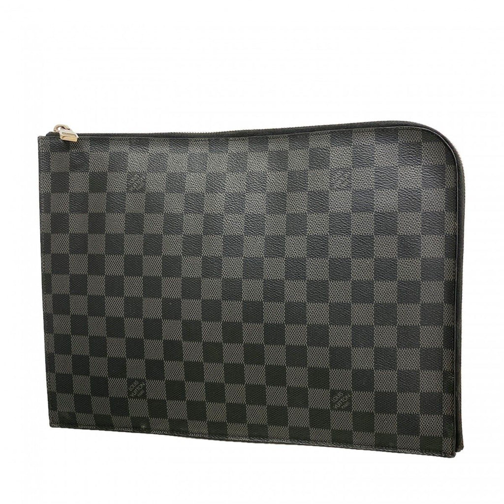 Louis Vuitton Clutch Damier Graphite Pochette Jour GM Black