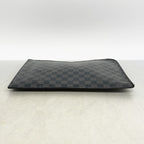 Louis Vuitton Clutch Damier Graphite Pochette Jour GM Black — view 3