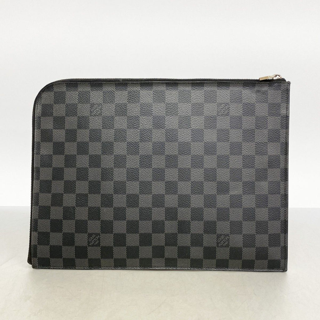 Louis Vuitton Clutch Damier Graphite Pochette Jour GM Black — view 8