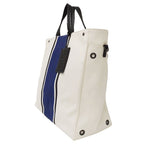 Bottega Veneta Tote Shoulder Bag 2-Way Canvas Ivory Blue Bag Large Going — view 4