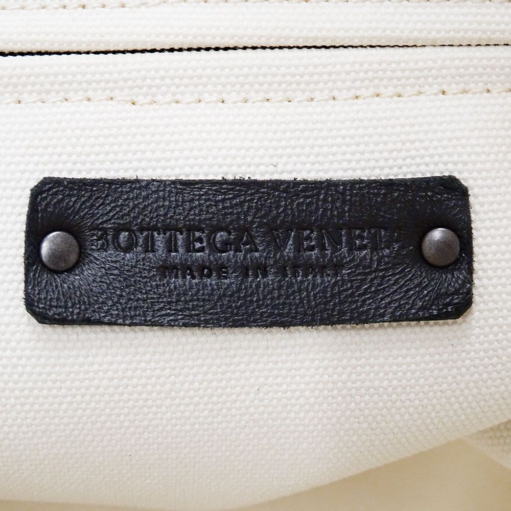 Bottega Veneta Tote Shoulder Bag 2-Way Canvas Ivory Blue Bag Large Going — view 7