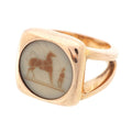 Hermes Bijouterie Fantaisie Corozo Ring Gold