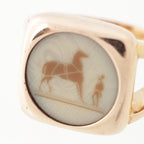 Hermes Bijouterie Fantaisie Corozo Ring Gold — view 7