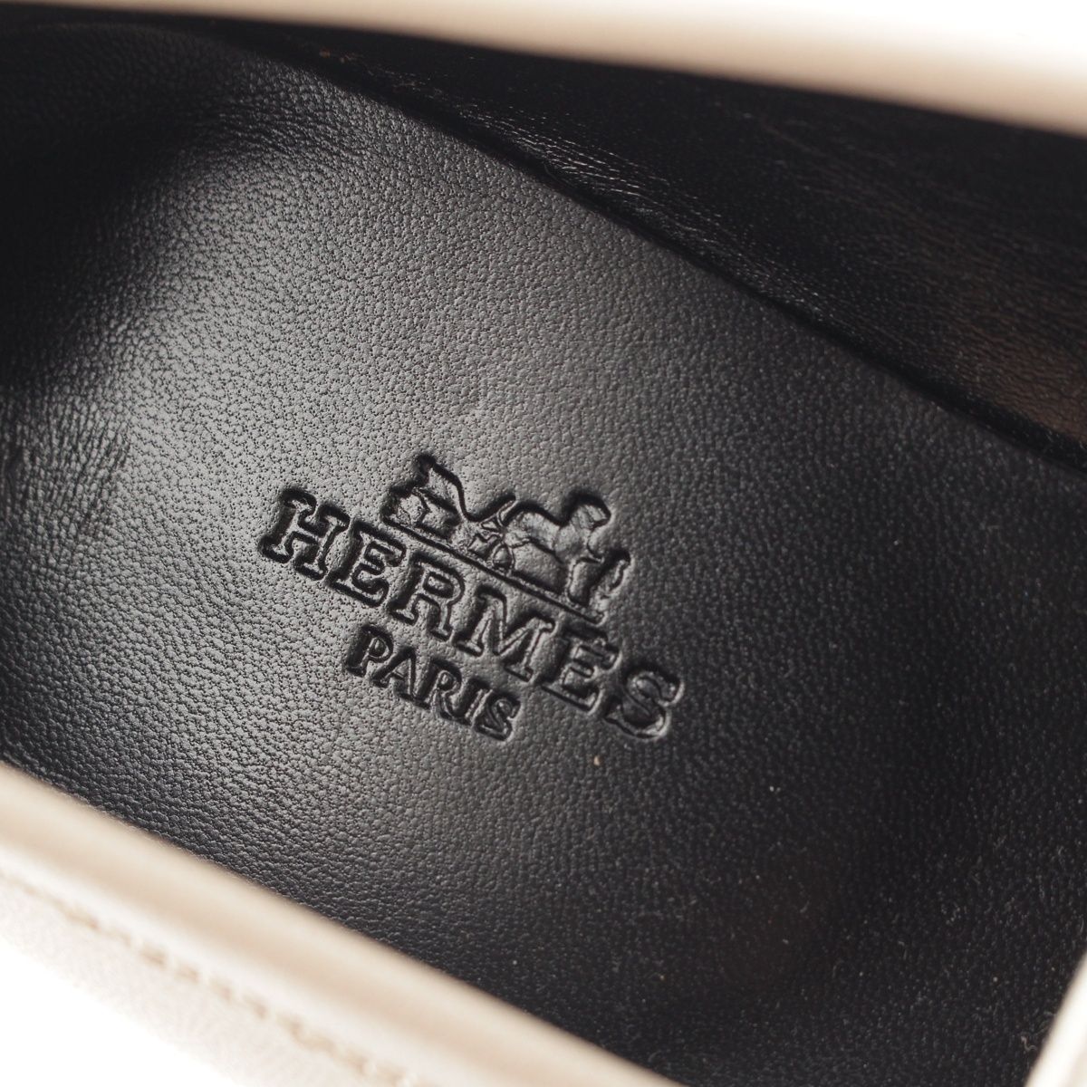 Hermes Moccasins Royale Logo Loafers Beige — view 7