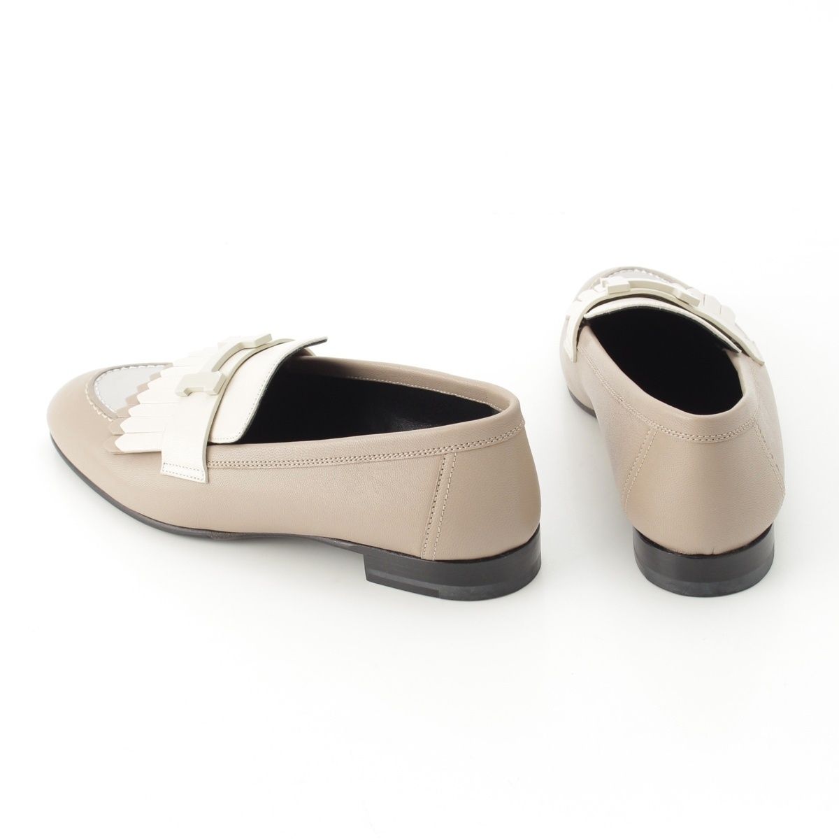Hermes Moccasins Royale Logo Loafers Beige — view 4