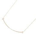 Tiffany & Co Necklace T Smile Large 40.5 45.5 cm 18k Pink Gold