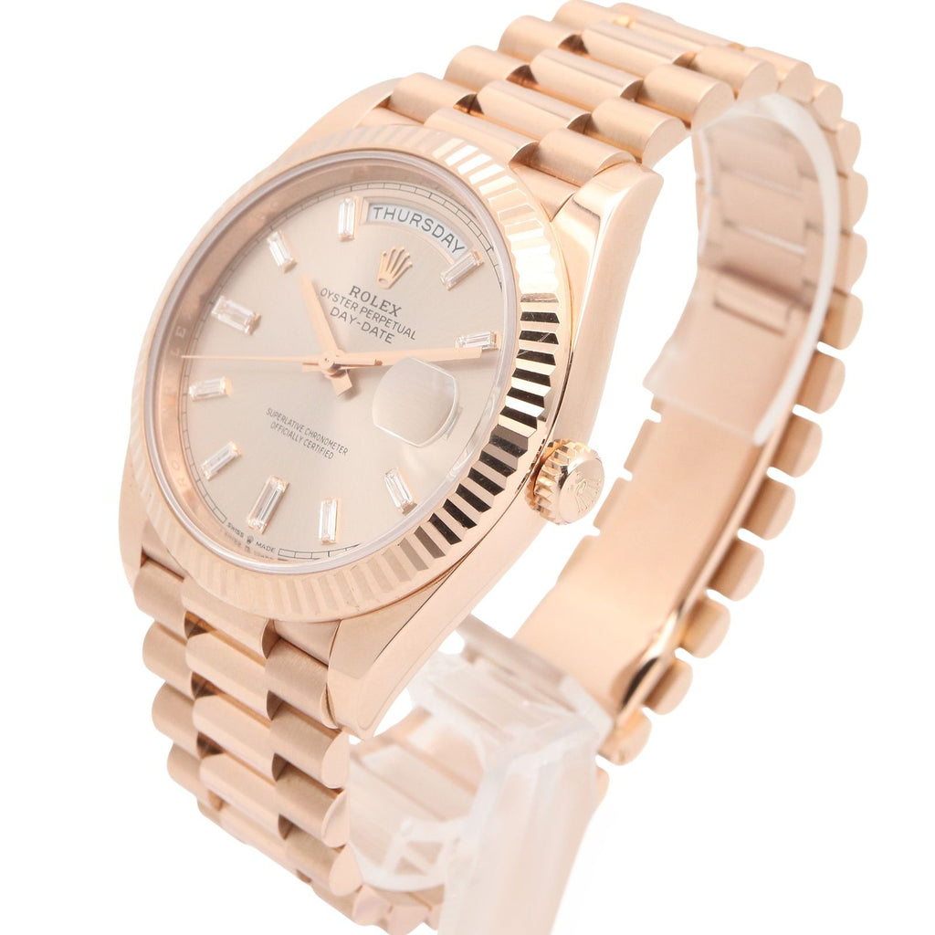 Rolex Watch Day Date Diamond Sundust 18k Pink Gold — view 2