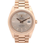 Rolex Watch Day Date Diamond Sundust 18k Pink Gold