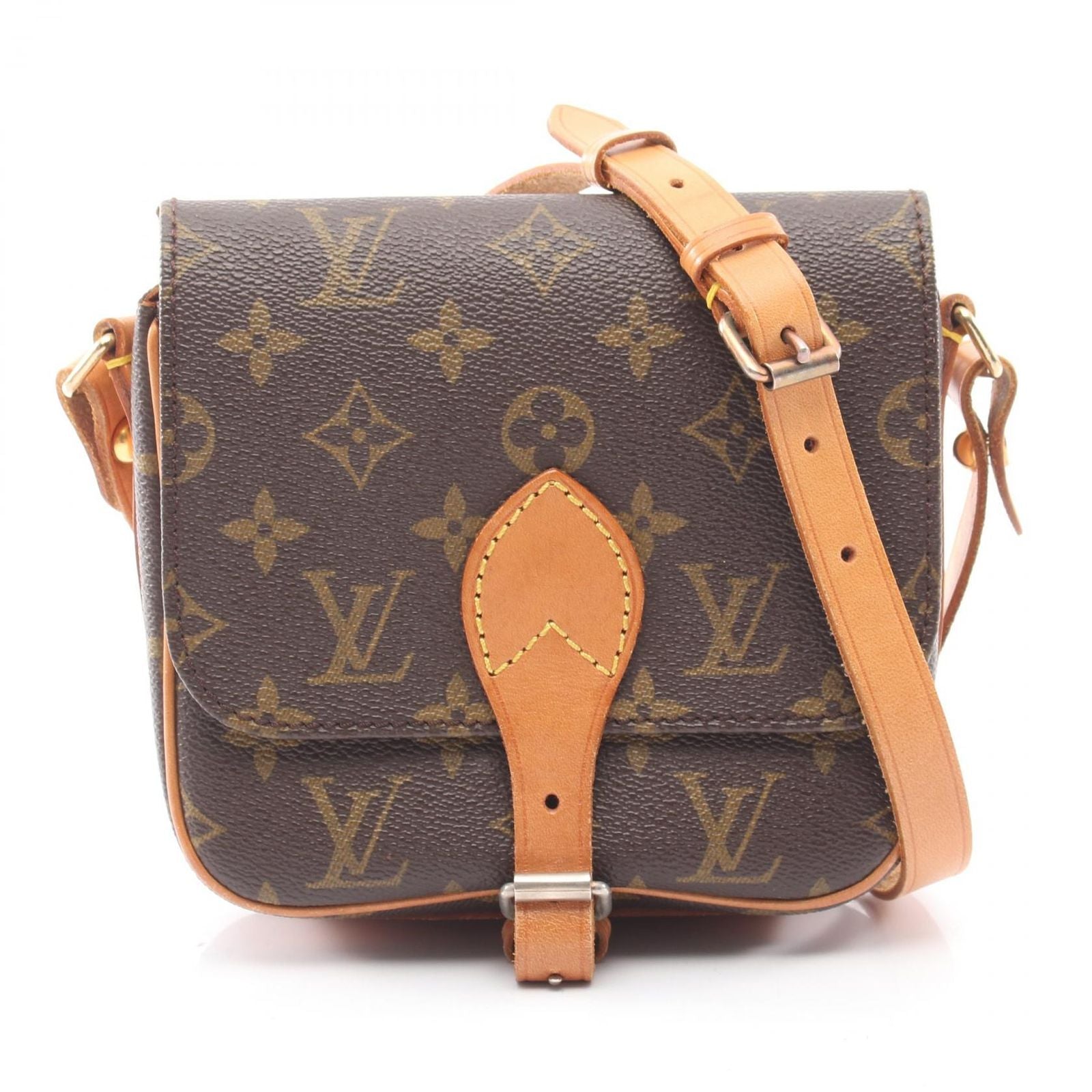 Louis Vuitton Shoulder Bag Cartouchiere PM Canvas Leather