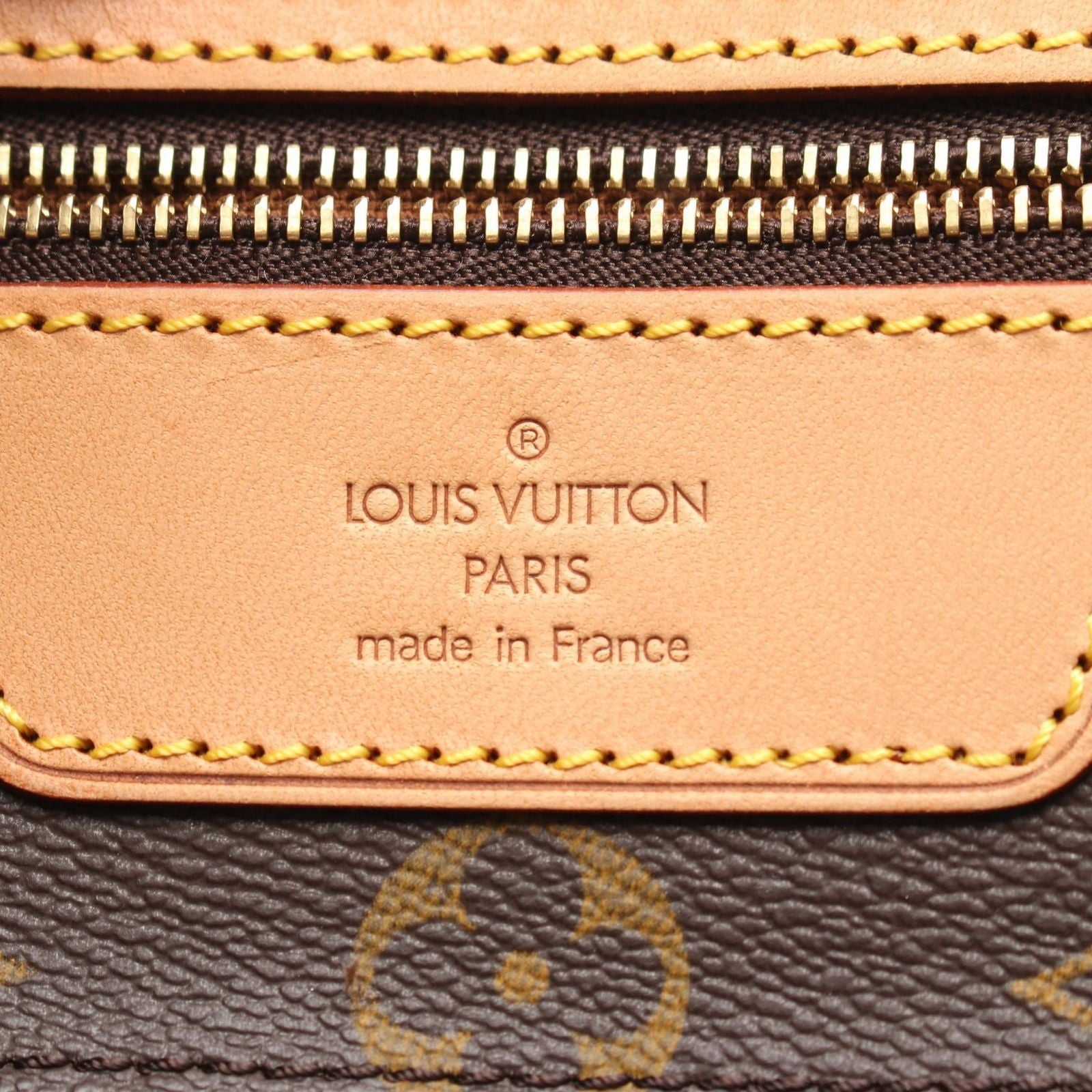 Louis Vuitton Tote Sac Shopping Canvas Leather — view 4