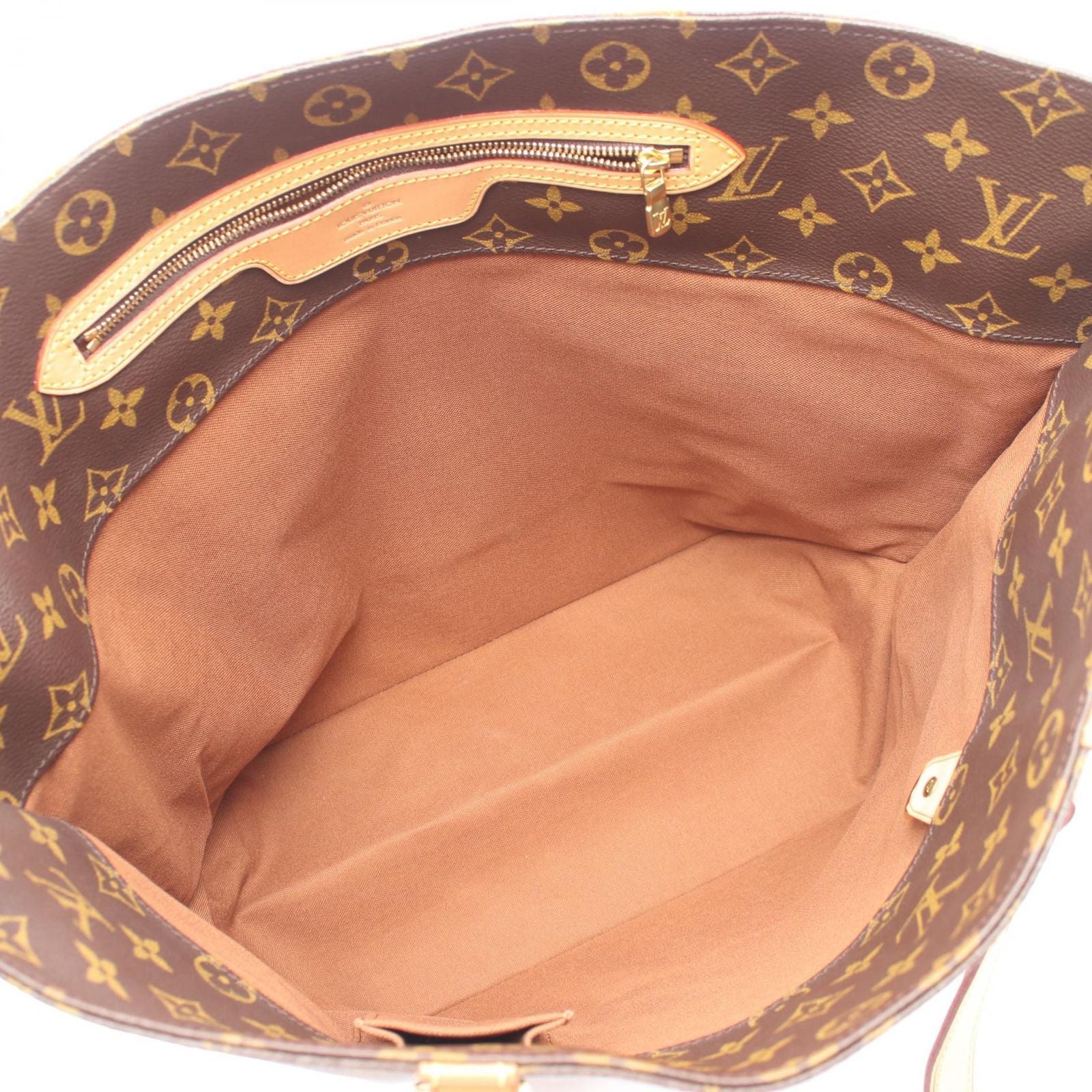 Louis Vuitton Tote Sac Shopping Canvas Leather — view 3