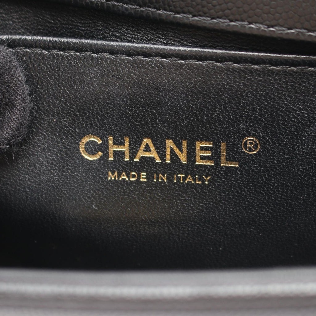 Chanel Shoulder Bag Boy Small Black Caviar Leather Chain — view 4