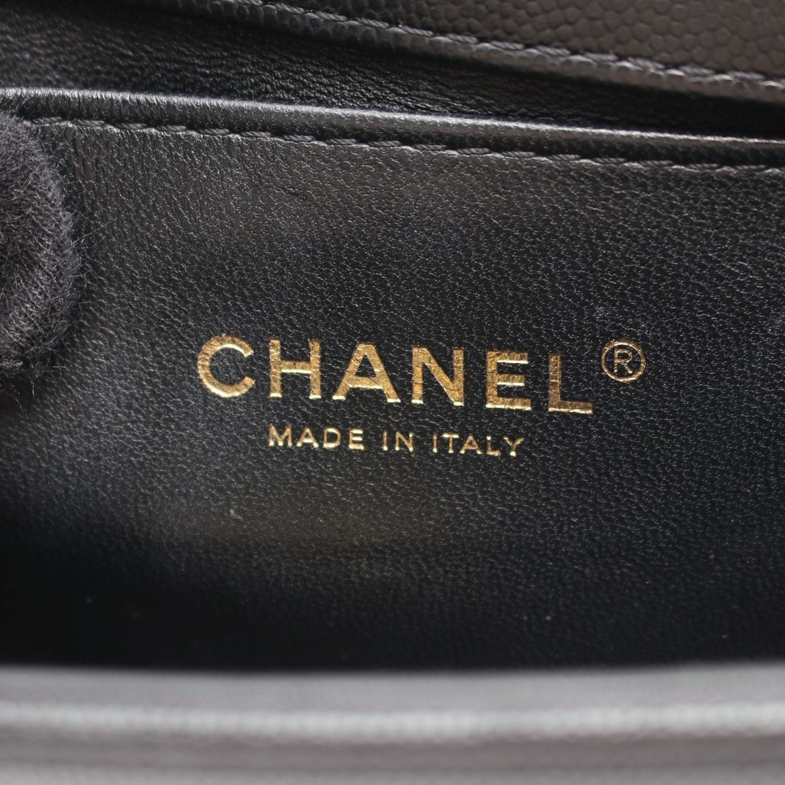 Chanel Shoulder Bag Boy Small Black Caviar Leather Chain — view 4