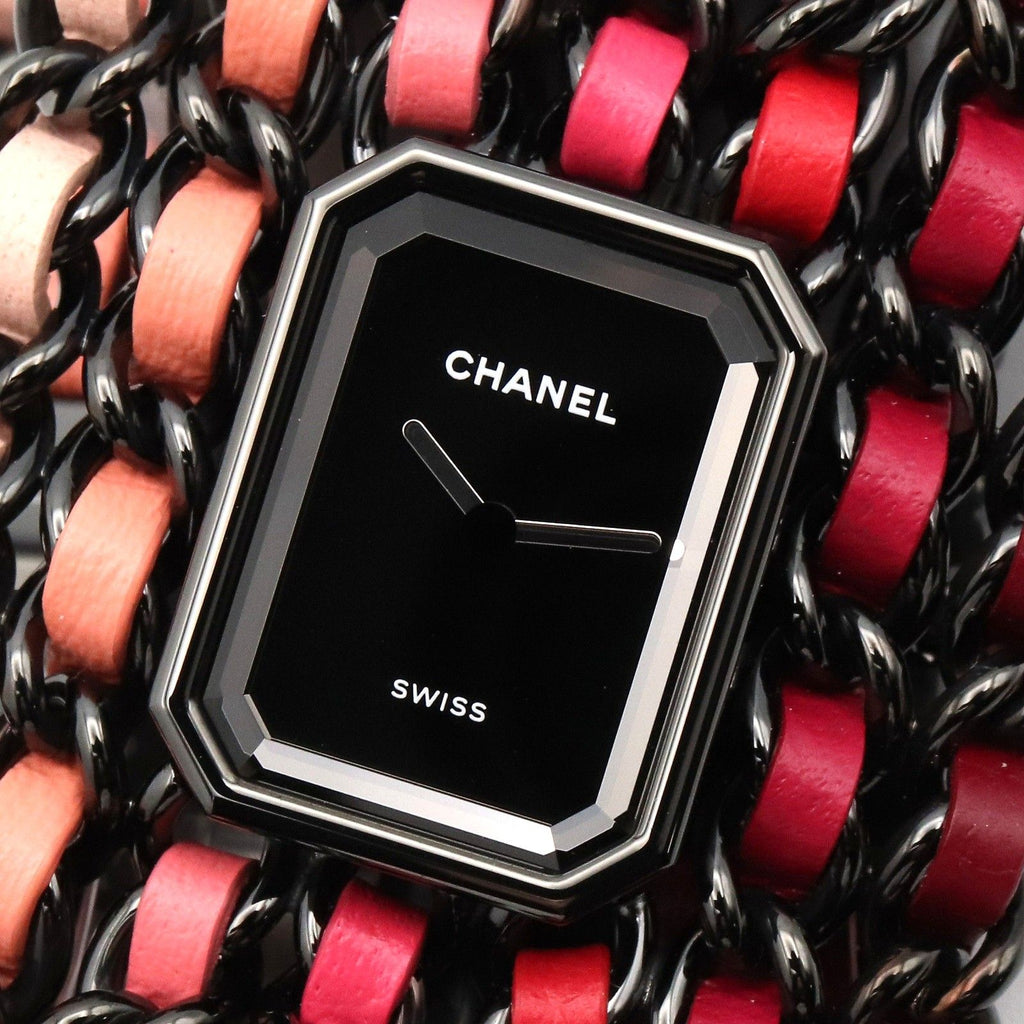 Chanel Watch Premier Calf Blush Black Stainless Steel Leather — view 3