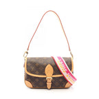 Louis Vuitton Shoulder Bag Diane NM PM Monogram Fuchsia 2-Way Canvas Leather