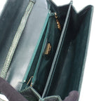 Gucci Shoulder Bag Vintage Green Exotic Cles the — view 3