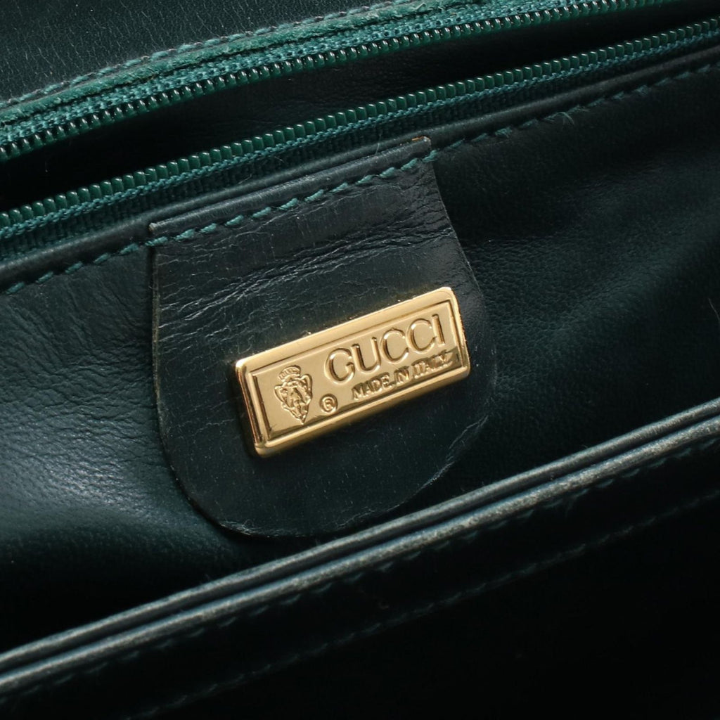 Gucci Shoulder Bag Vintage Green Exotic Cles the — view 4