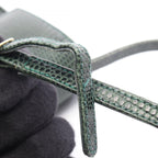 Gucci Shoulder Bag Vintage Green Exotic Cles the — view 9