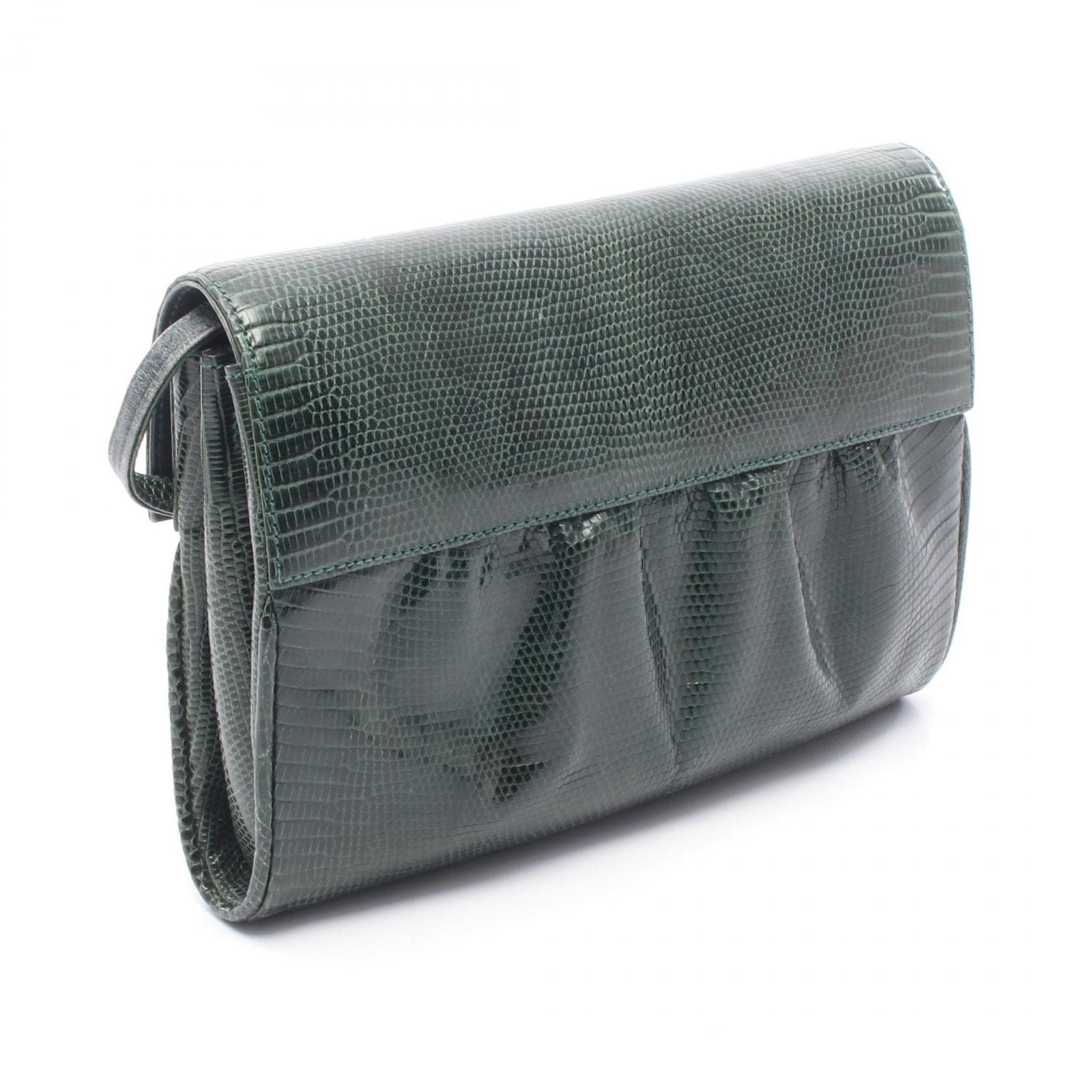 Gucci Shoulder Bag Vintage Green Exotic Cles the — view 2