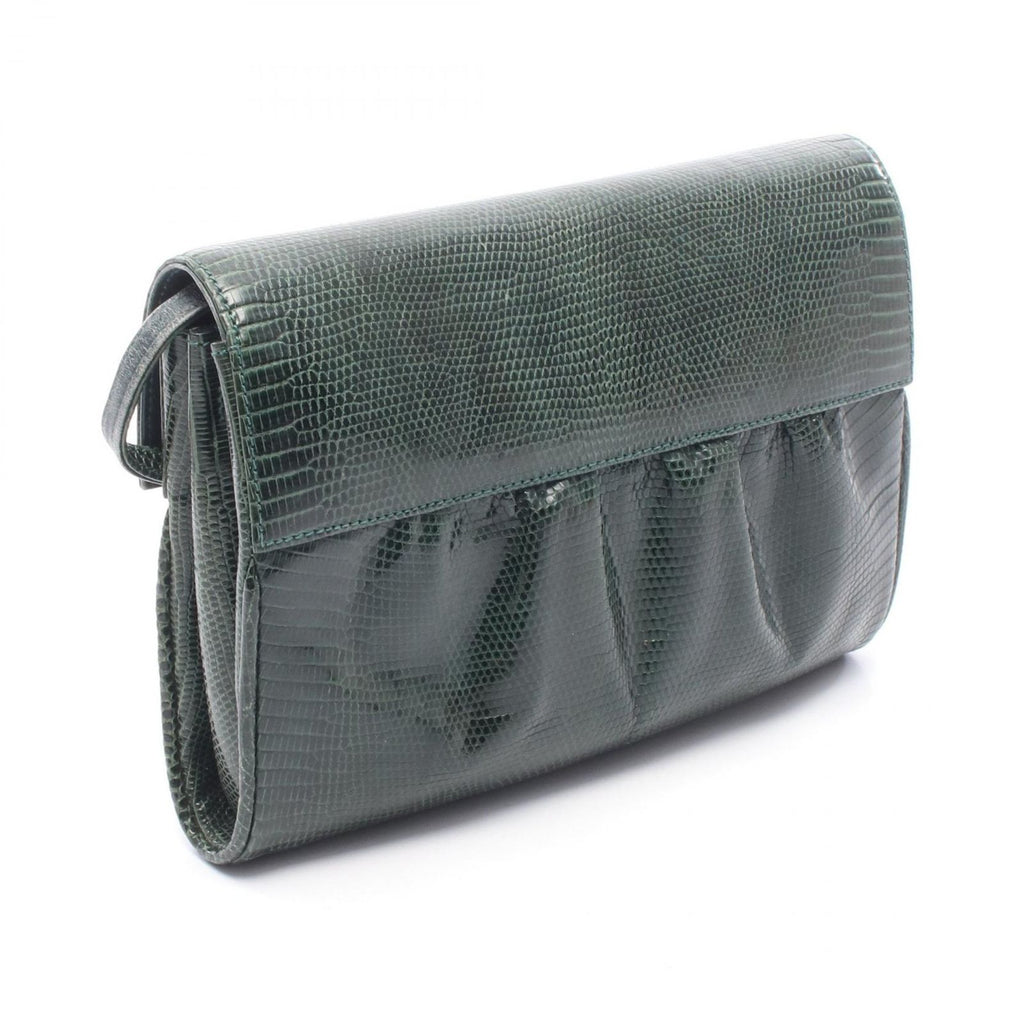 Gucci Shoulder Bag Vintage Green Exotic Cles the — view 2