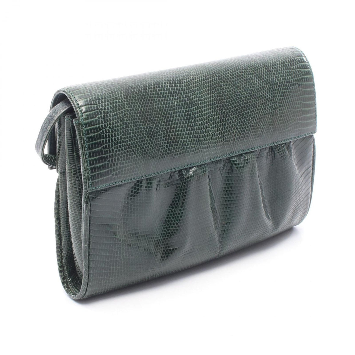 Gucci Shoulder Bag Vintage Green Exotic Cles the — view 2