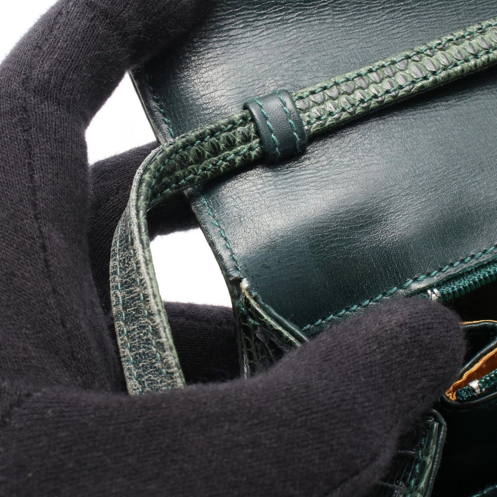 Gucci Shoulder Bag Vintage Green Exotic Cles the — view 5