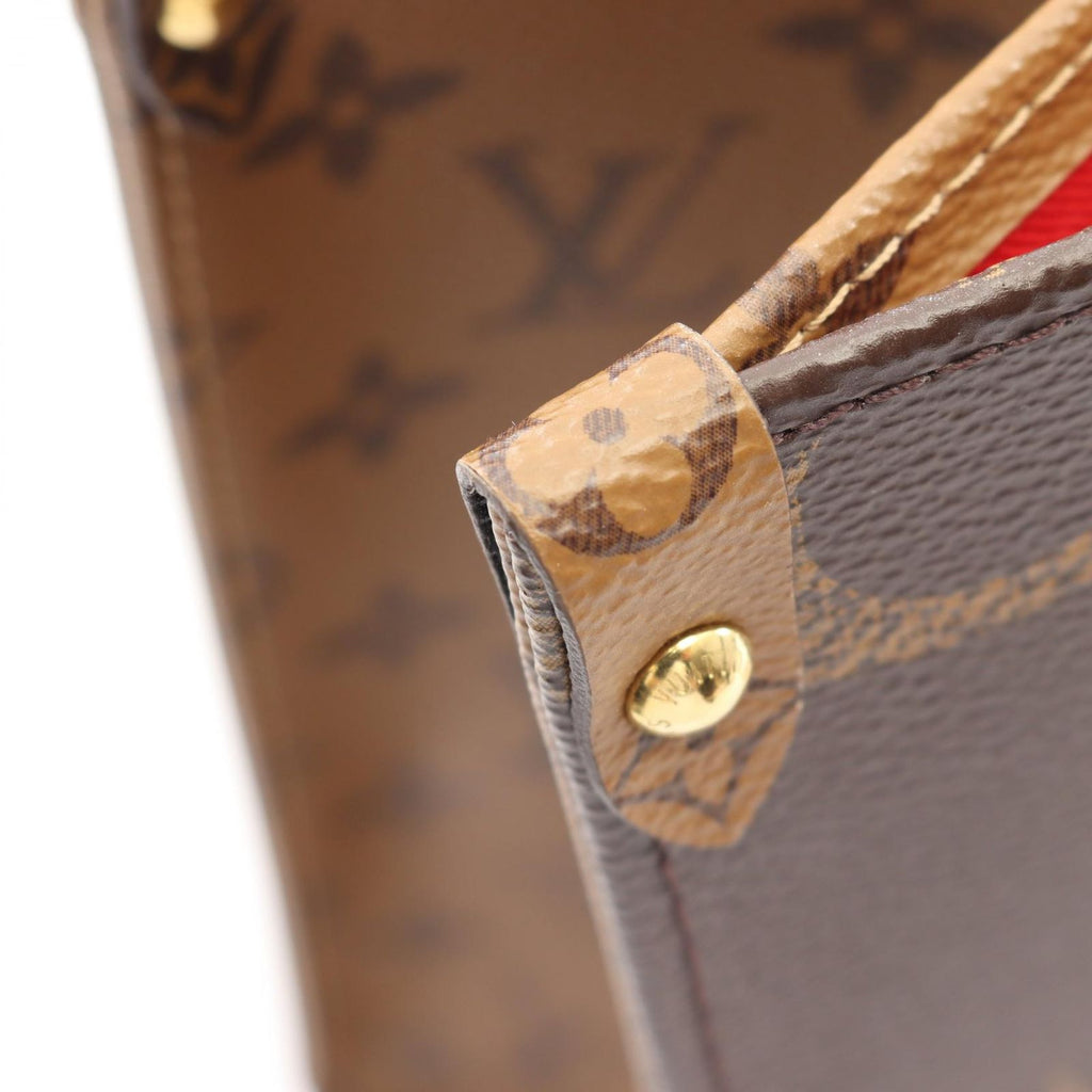 Louis Vuitton Tote On The Go Monogram Giant Reverse 2-Way Canvas Leather — view 6