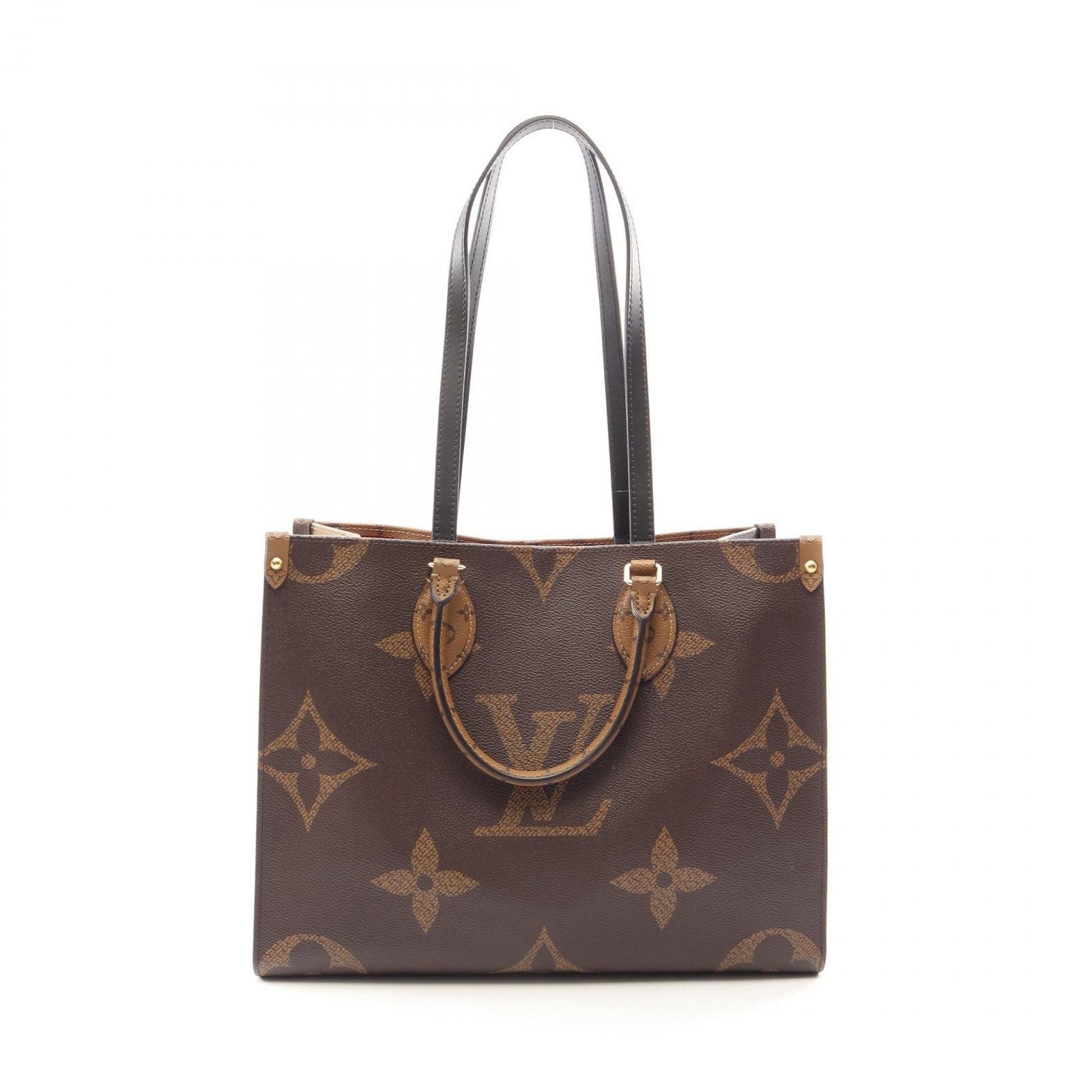 Louis Vuitton Tote On The Go Monogram Giant Reverse 2-Way Canvas Leather