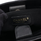 Chanel Tote Quilted Petite Shopping PST Black Caviar Leather Chain — view 4