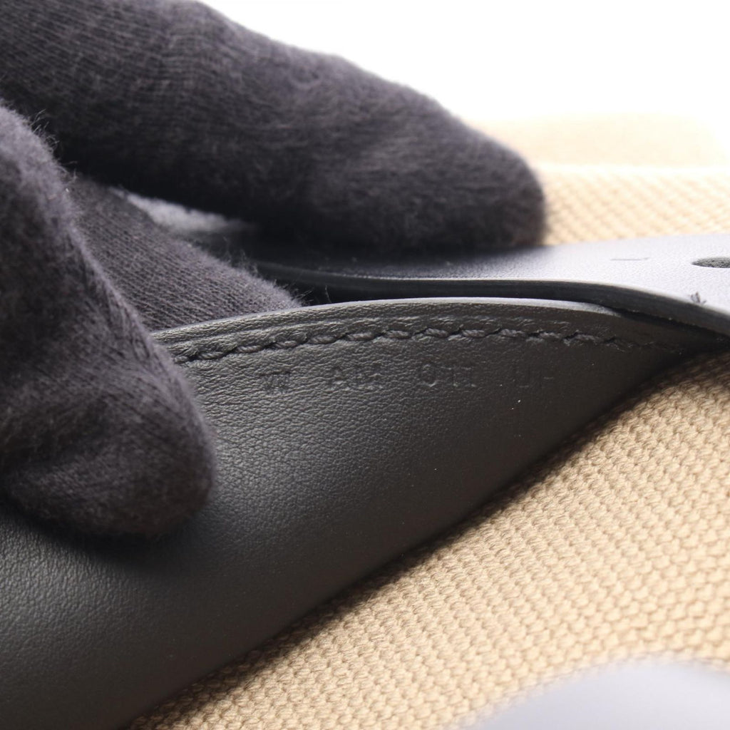 Hermes Tote Etriviere Pocket 27 Khaki Black Leather — view 5