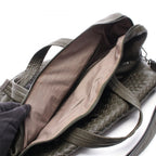 Bottega Veneta Boston Bag Intrecciato 2-Way Dark Khaki Leather — view 6