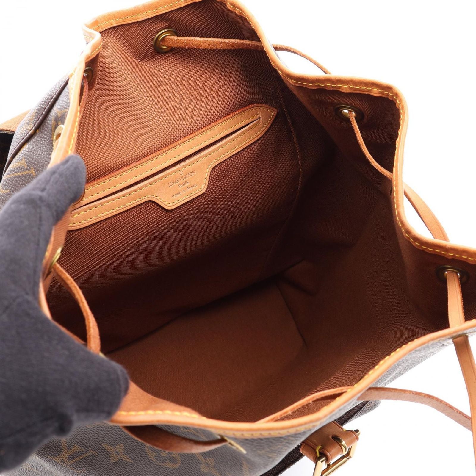 Louis Vuitton Backpack Montsouris GM Canvas Leather — view 3